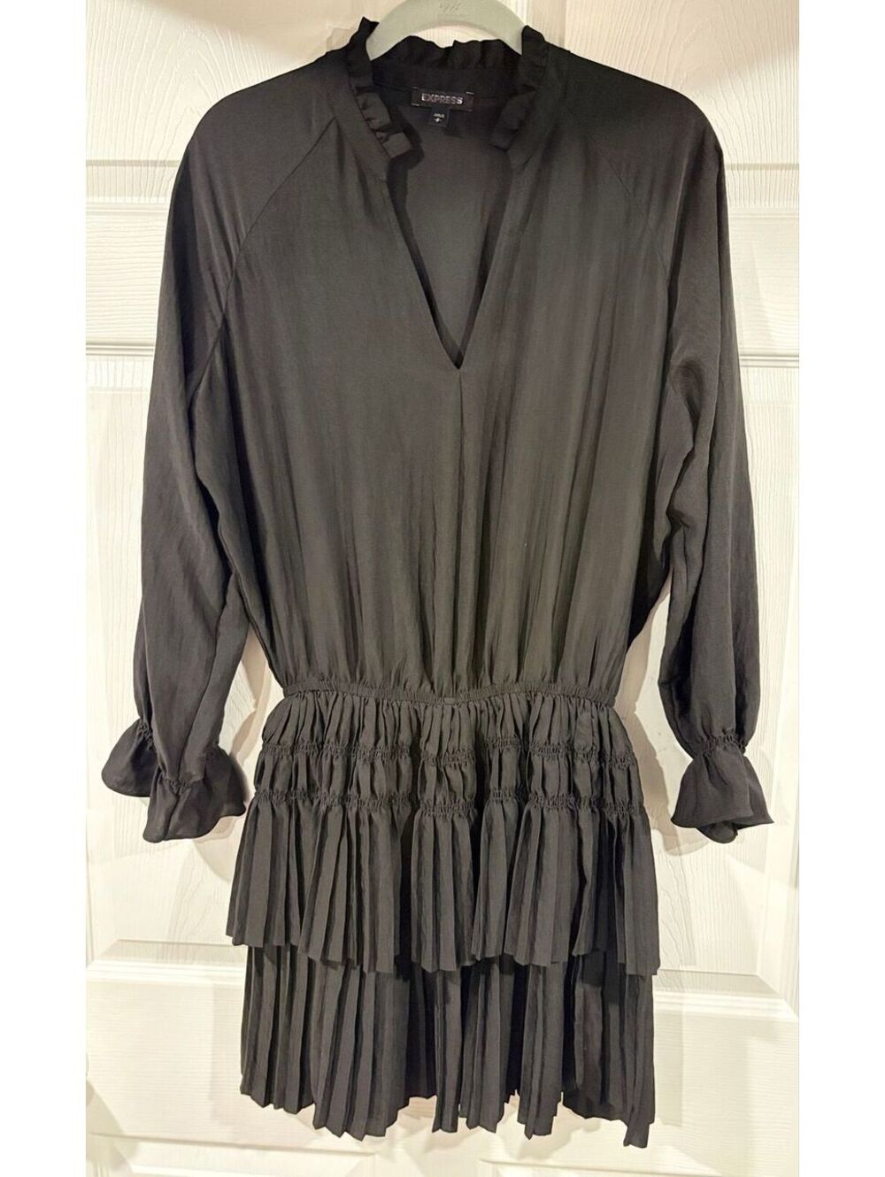 #253 Beautiful Express black ruffle dress